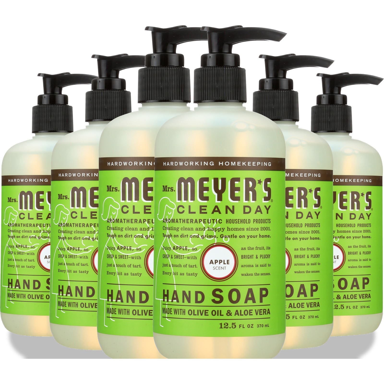 Mrs. Meyer’S Apple Scent Hand Soap 12.5 Fluid Ounce Clean Day Oz 6 Pack
