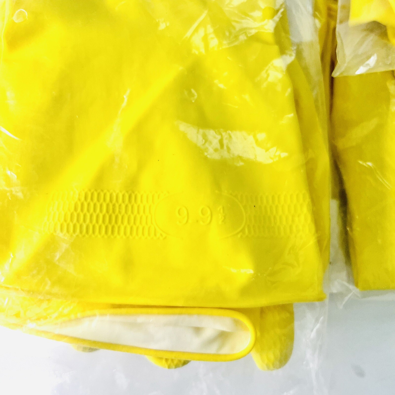 Rubber Cleaning Gloves Yellow Household Reusable Dishwashing 48GL67, 7 Pairs