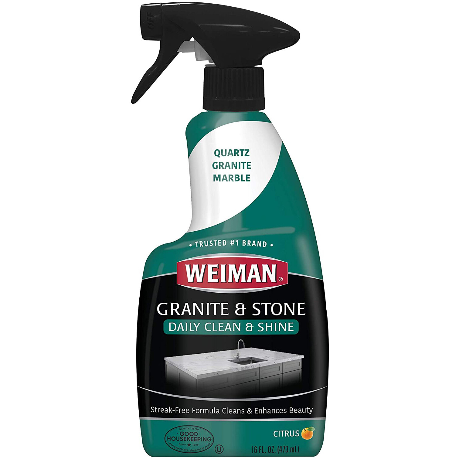 Weiman GRANITE & STONE CLEANER & POLISH Extra Stain Protection QUARTZ MARBLE