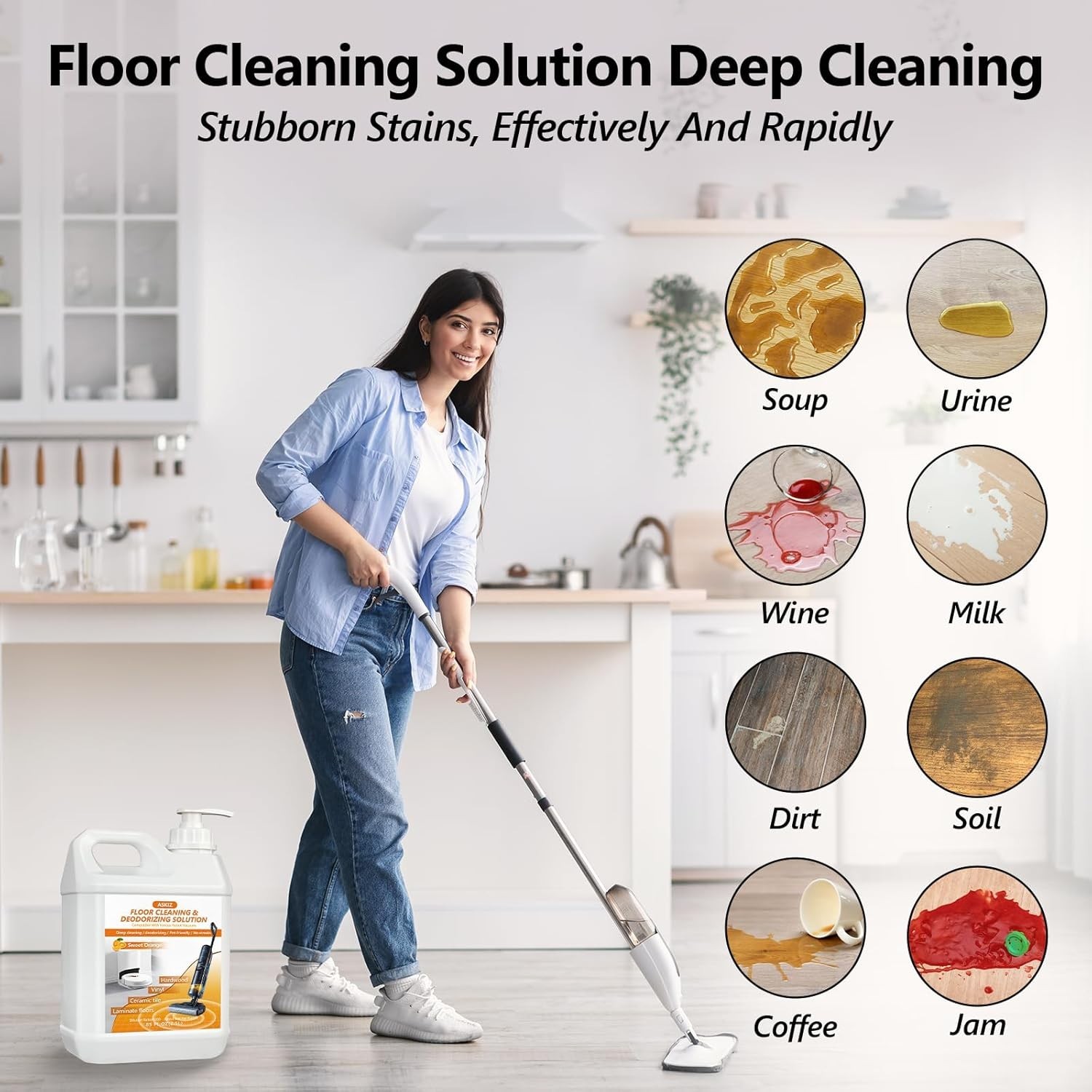 85 FL OZ Floor Cleaning Solution,Floor Cleaner for Mopping with Tineco,Deep C…