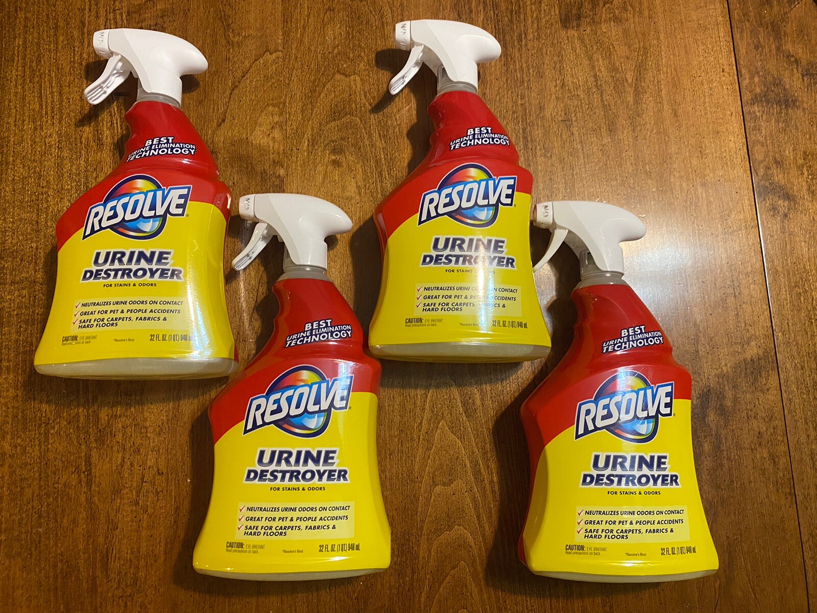 4-Resolve Urine Destroyer Spray Stain & Odor Remover, Transparent, 32 Fl Oz/Each