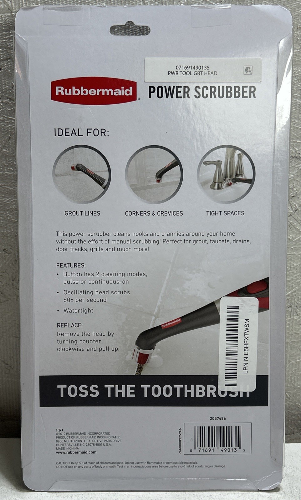 Rubbermaid Reveal Power Scrubber Grout & Tile Bathroom & Shower Cleaner – NEW!