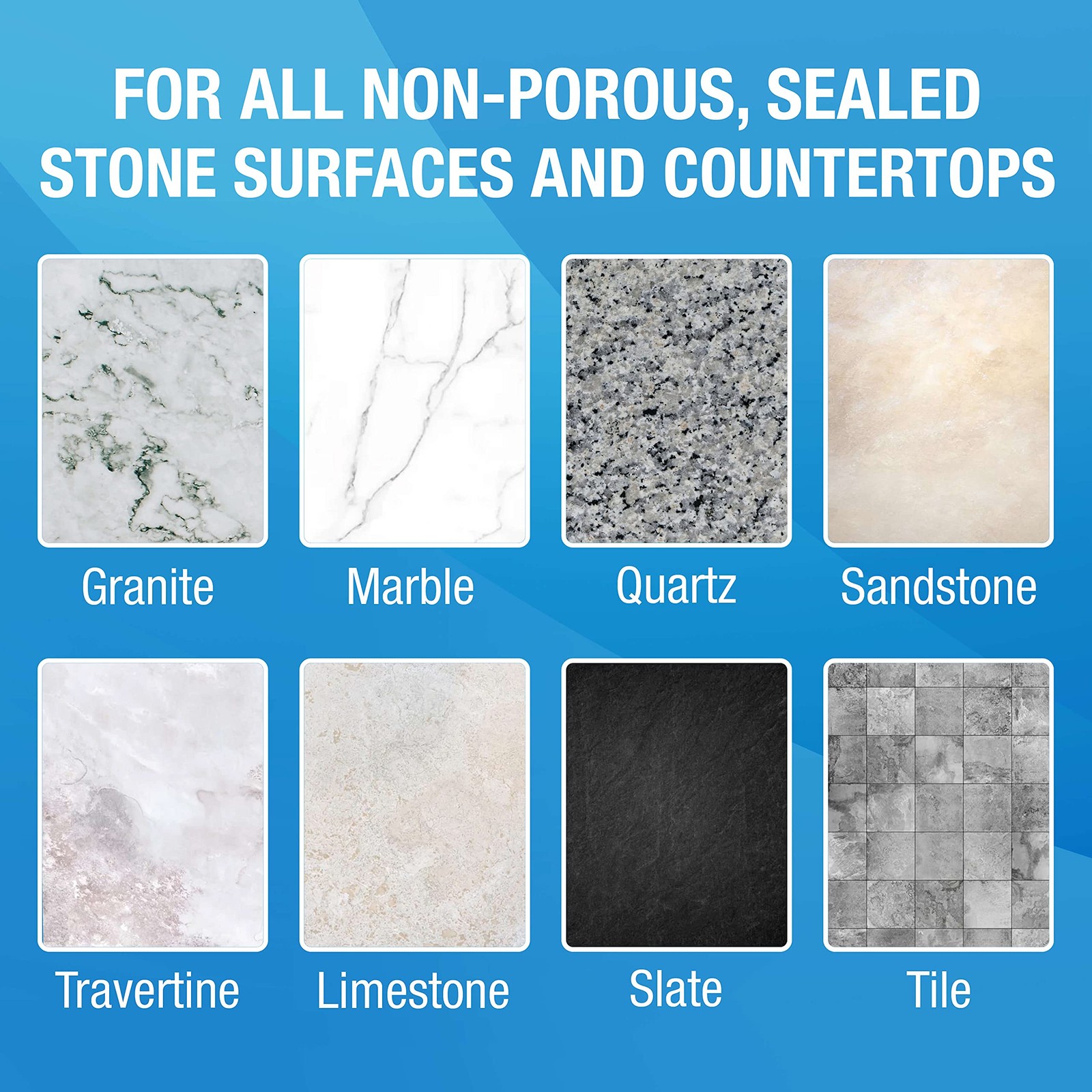 for Granite & Stone, Clean, Protect, Polish Stone, Marble, Quartz, Slate, Til…