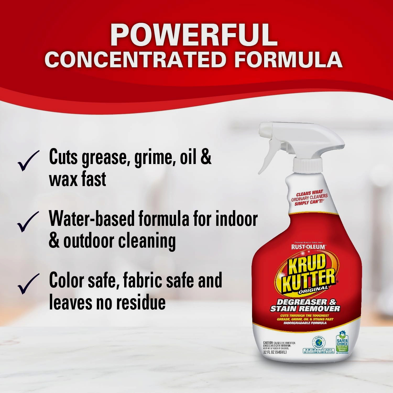 Krud Kutter Original Cleaner Degreaser Spray, 32 oz,