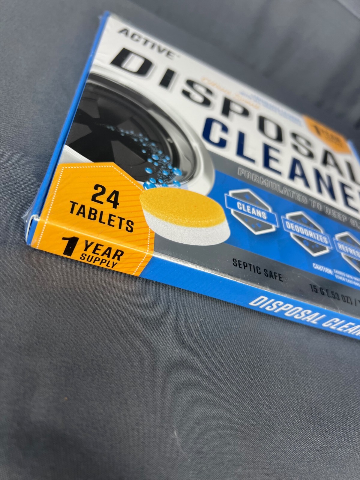 Active Garbage Disposal Cleaner Tablets 24 Tablets Citrus Scent 1yr Supply