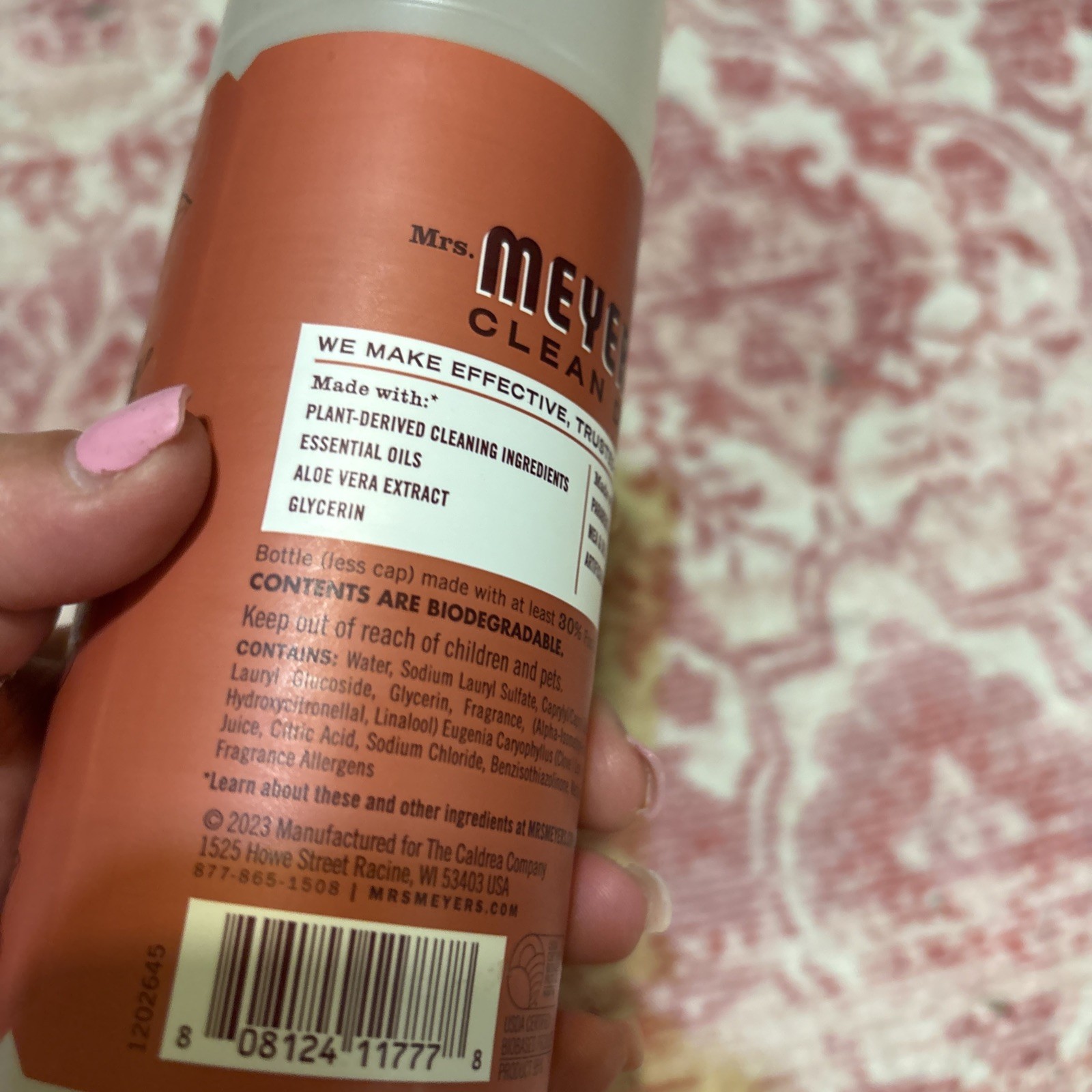 Mrs Meyers Clean Day Dish Soap Fall Leaves 16 fl oz-