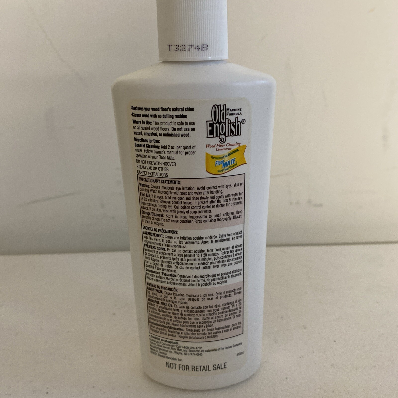 New Hoover Old English Wood Floor Cleaning Concentrate Floormate Cleaner 8 fl oz