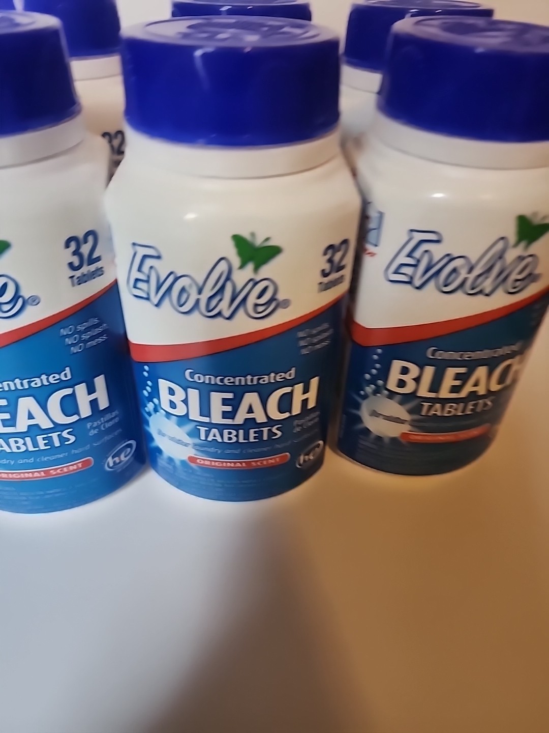 6× Bleach Tablets 32 Count Eco-Friendly No Spill Easy Storage Activates inWater