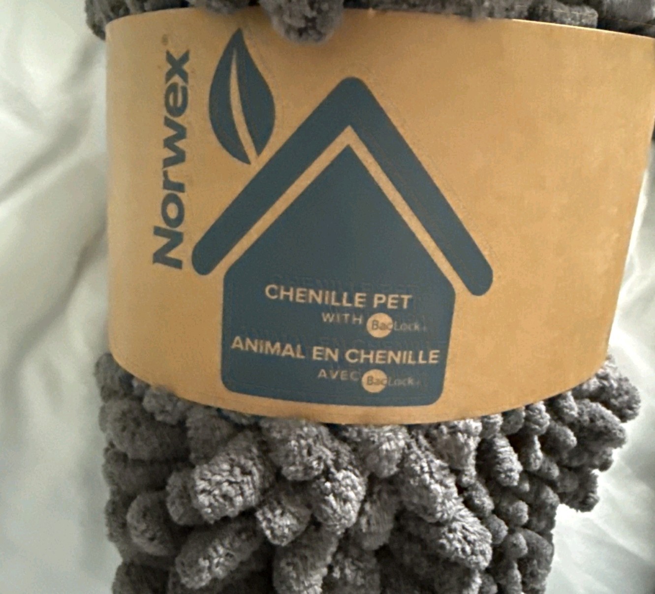 Norwex Pet with a Purpose Chenille Seal Stuffed Animal with Baclock