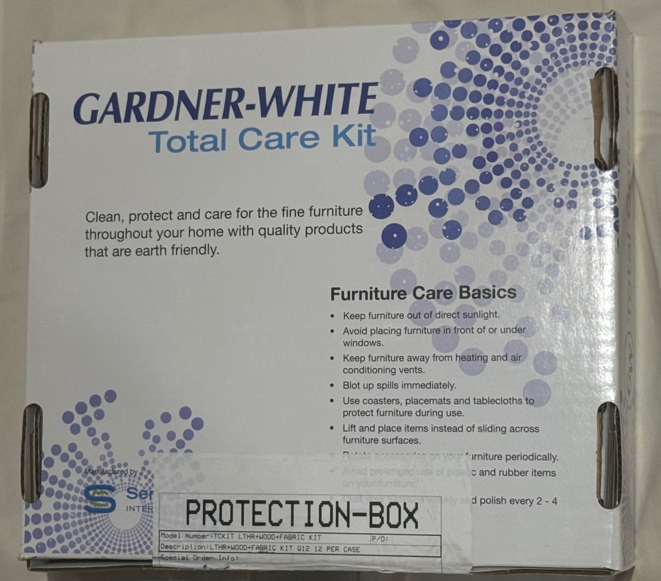 NEW Gardner-White Total Care Furniture Kit Leather Wood Fabric LuxeCare ServeCo
