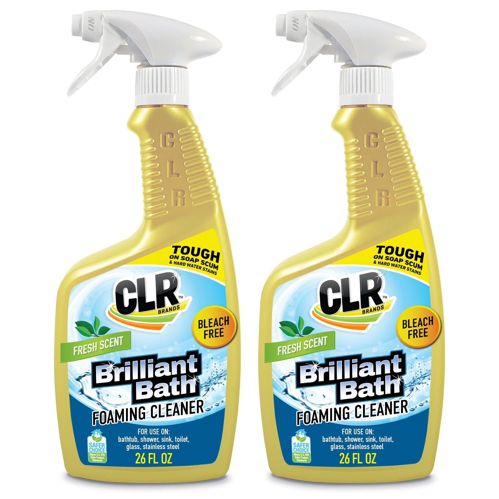 Clr Brilliant Bath Cleaner 26 Fl Oz Pack Of 2 Powerful Foam Formula
