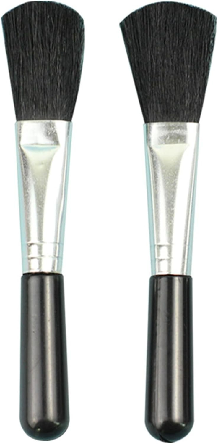 Elegant Black 2-Pc Duo: Plant Leaf Cleaner & Miniature Moss Brush for Gardens