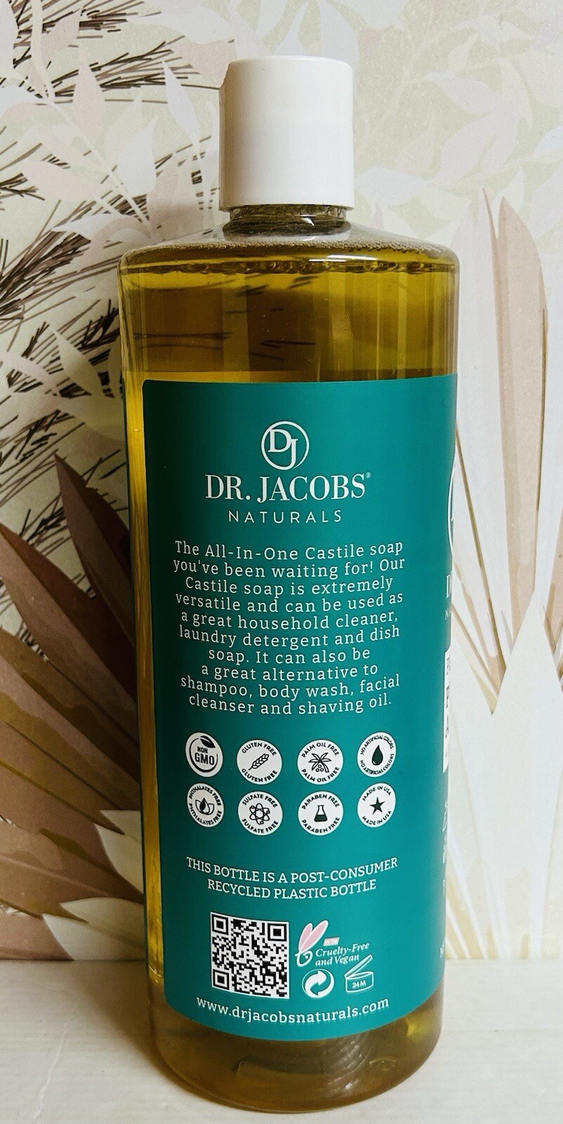 Dr. Jacobs ~ Eucalyptus Pure Castile All-in-1 Soap ~ Plant-Based 32 oz