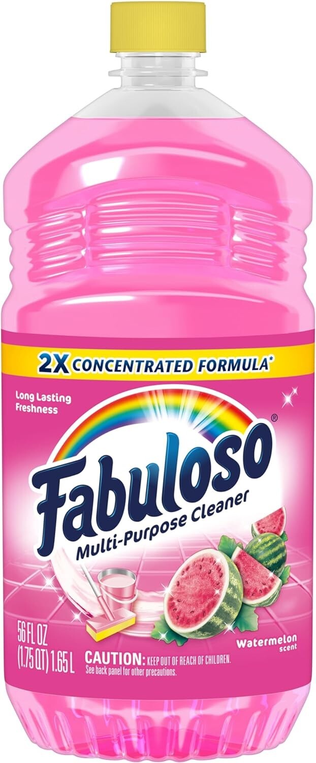 Fabuloso Multi-Purpose Cleaner, 2X Concentrated Formula, Watermelon Scent, 56 Oz