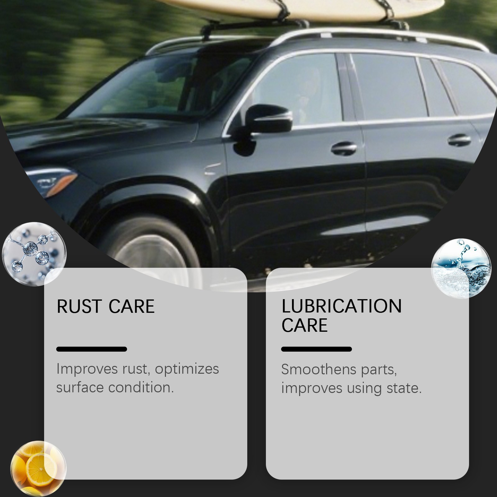 Rust Remover Lubricant Spray, Metal Rust Remover Spray For Car Parts Cleaning