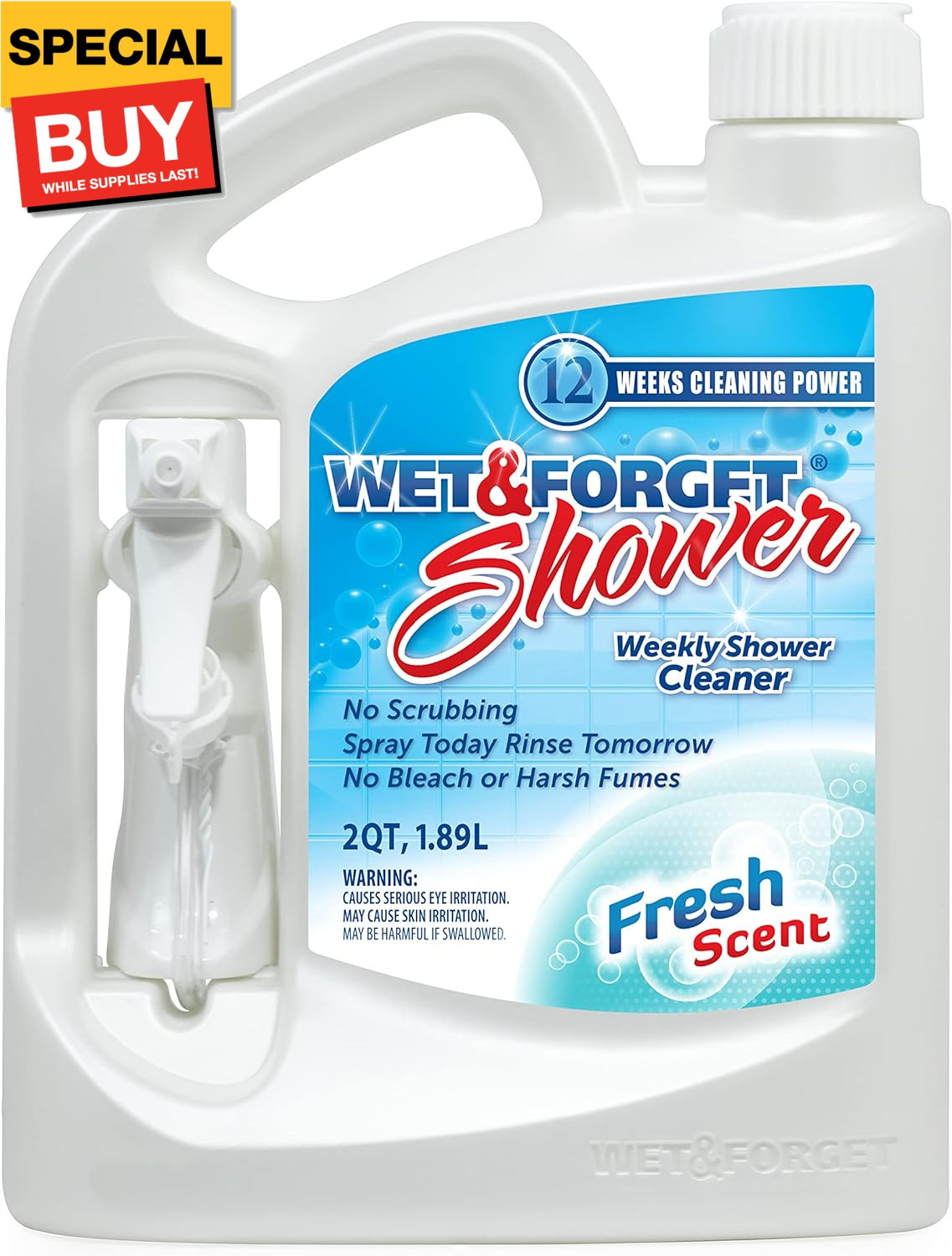 Shower Cleaner Spray Multi-Surface Weekly Application Requires No Scrubbing, Ble