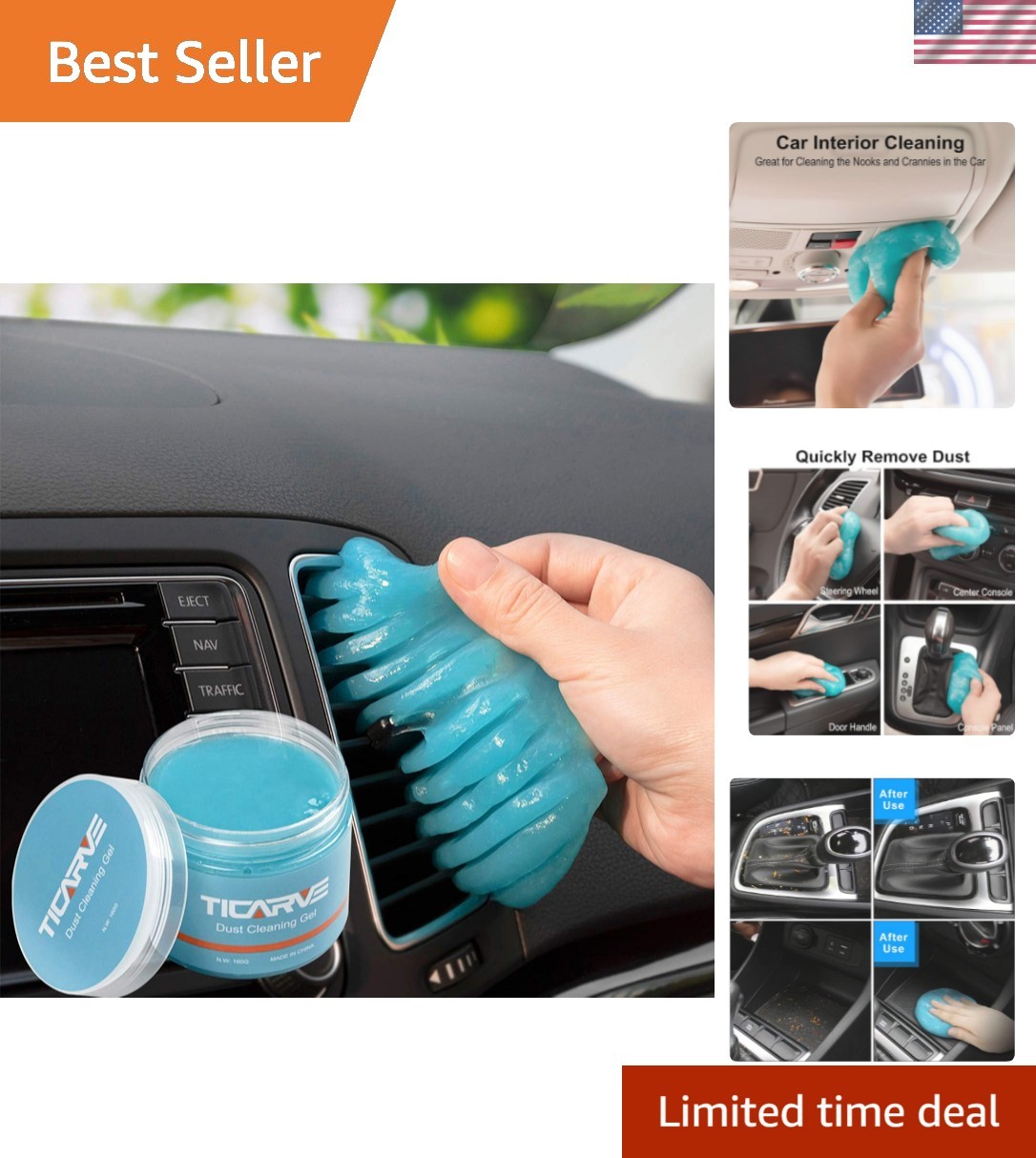 for Car Detail Tools Car Cleaning Automotive Dust Air Vent Interior Detail Pu…