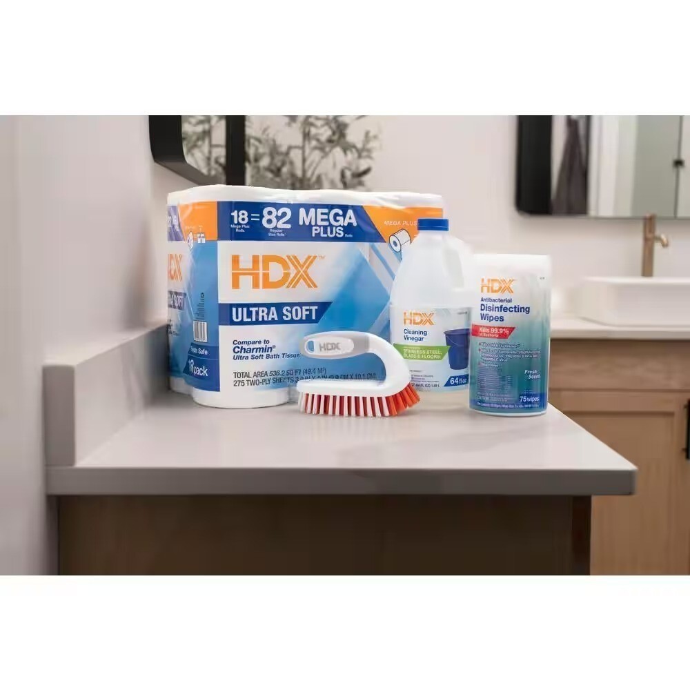 4 Pack HDX 64oz. Concentrated Lemon Ammonia All Purpose Cleaner No Rinse Formula