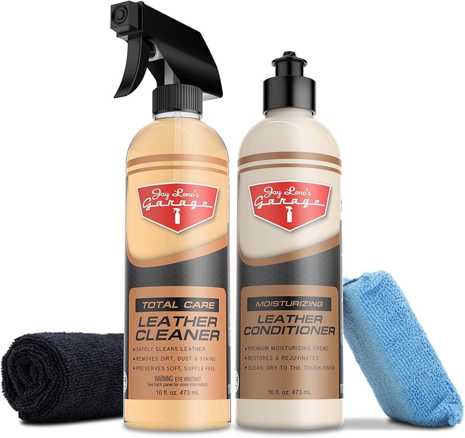 Jay Leno’s Garage Leather Cleaner and Conditioner Car Interior Kit 4pc