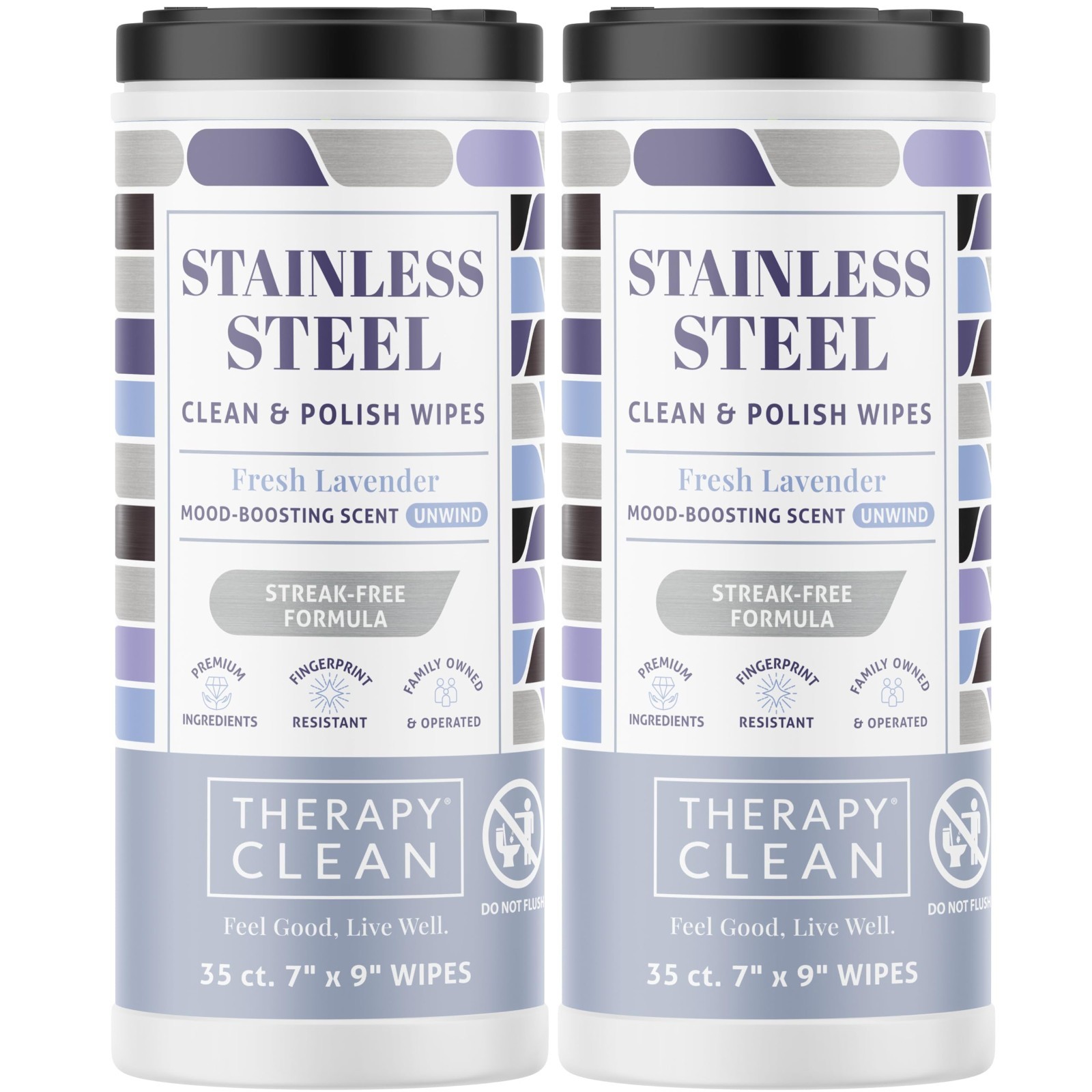 Stainless Steel Appliance Cleaner Wipes 30 Count (2 Pack) – Streak-Free Shine, R