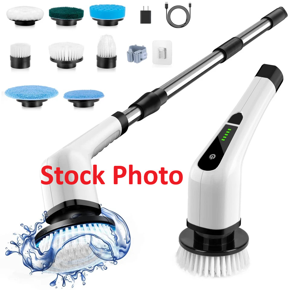 Cordless Electric Scrubber with Replaceable Brush Adjustable Handle- ANS-8050