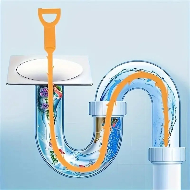 Household Pipe Cleaner Tool Hair Clog Remover Wash Basin Drain Cleaning