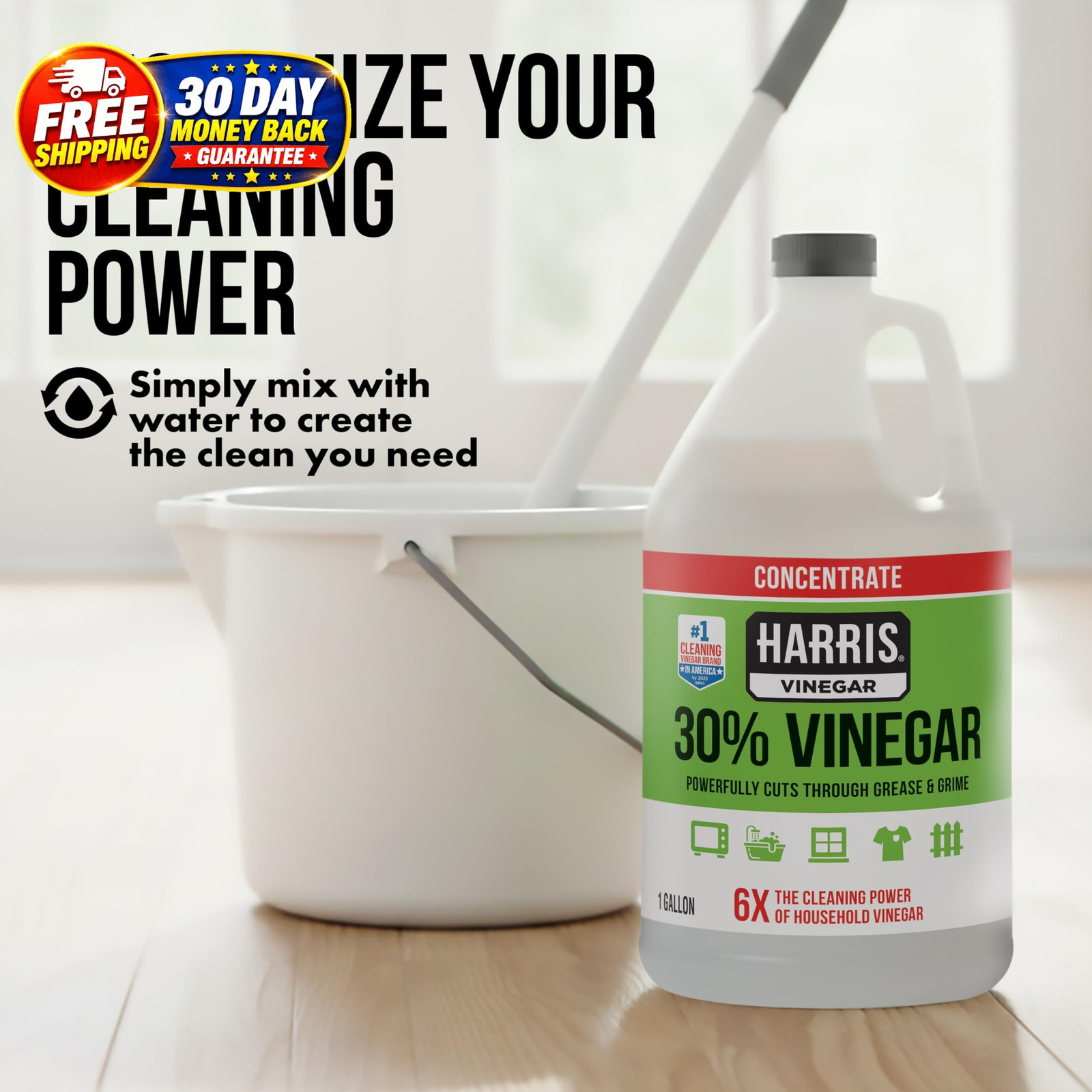 30% Vinegar Concentrated Extra Strength — All 128 Fl Oz, No Color