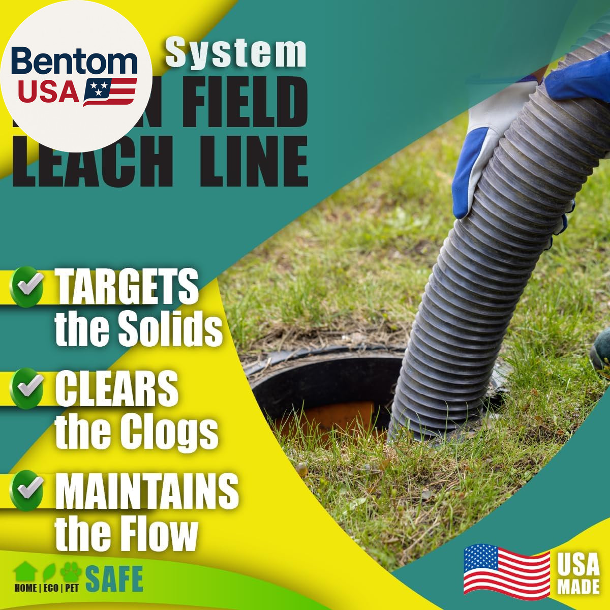 Drain Field Cleaner, Septic Safe Drain Clog Remover, Treatment for Quickly Clear