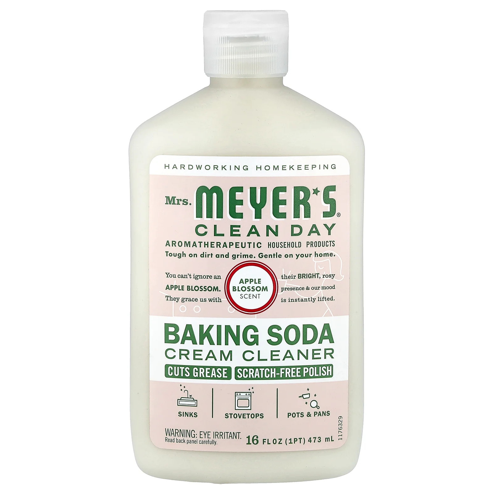 Baking Soda Cream Cleanser, Apple Blossom, 16 fl oz (473 ml)
