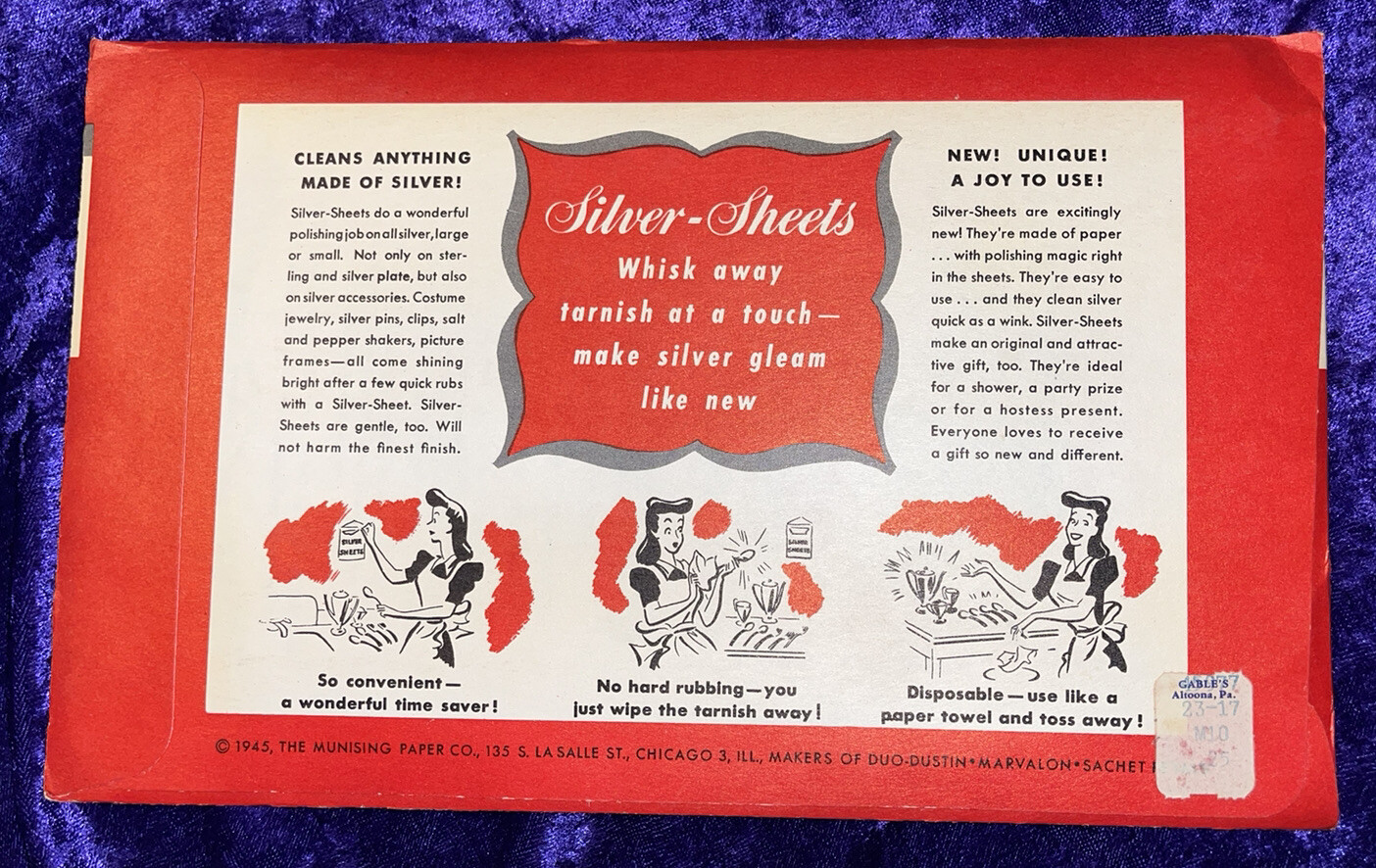 Silver Polishing Sheets 24 Count 1945 Silver Sheets NEW Unopened Package Vintage
