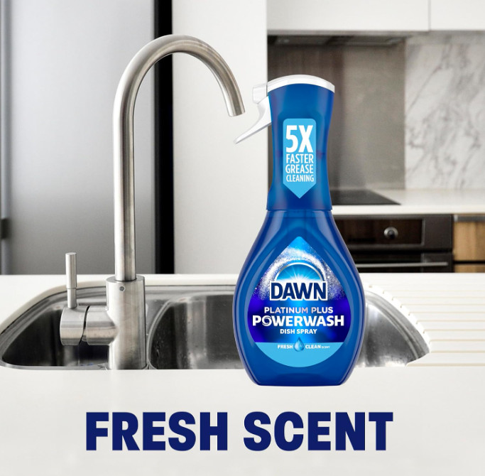 Dawn Platinum Powerwash Dish Spray, Dish Soap, Fresh Scent, 16 Fl Oz