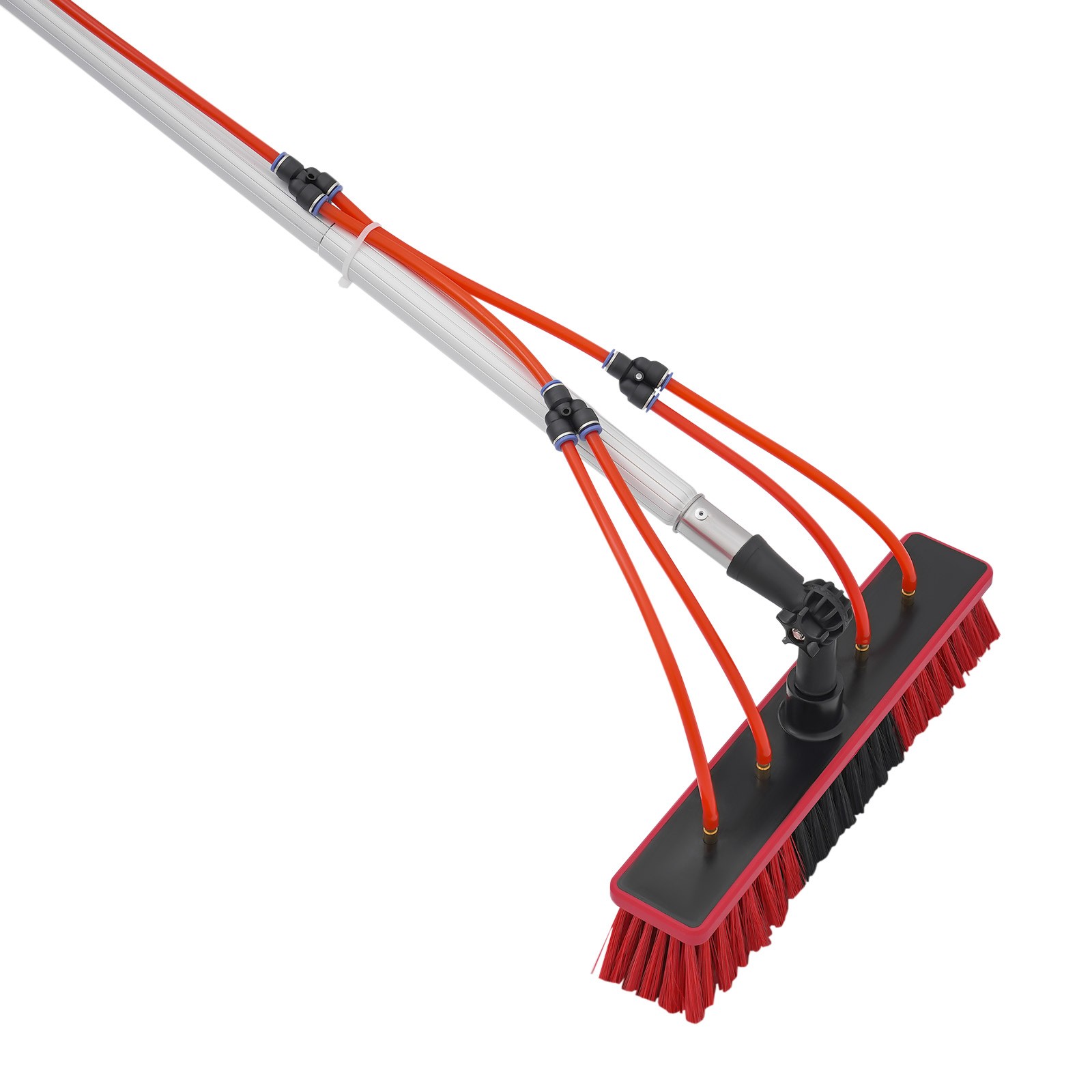 Telescopic Window Cleaning Pole 32.8ft With Water Fed Brush For Solar Panels