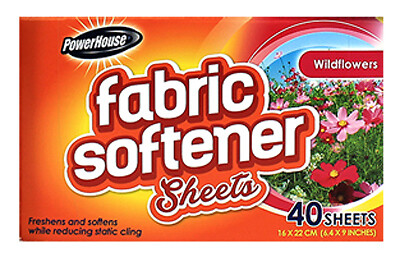 Fabric Softener Sheet, 40-Count, Fresh Floral – Pack of 12