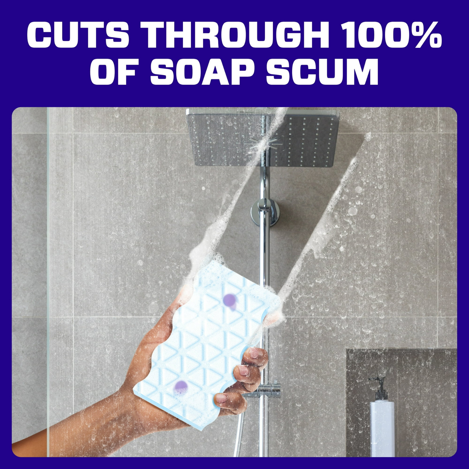 Mr. Clean Magic Eraser Bathroom Cleaner Lavender 2-in-1 Soap Scum, 7 Count