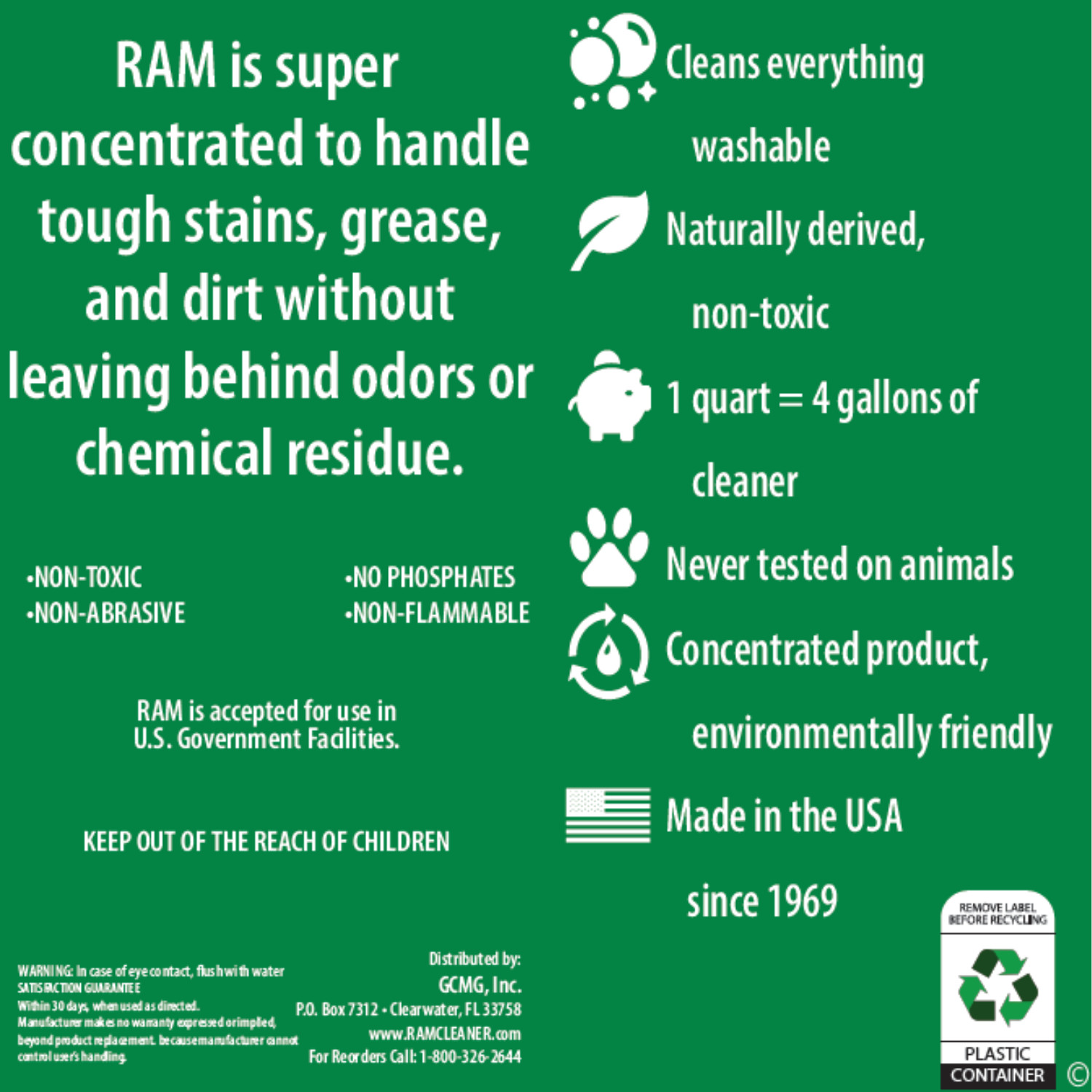 Ram All Purpose Cleaner Concentrate – 1 Quart