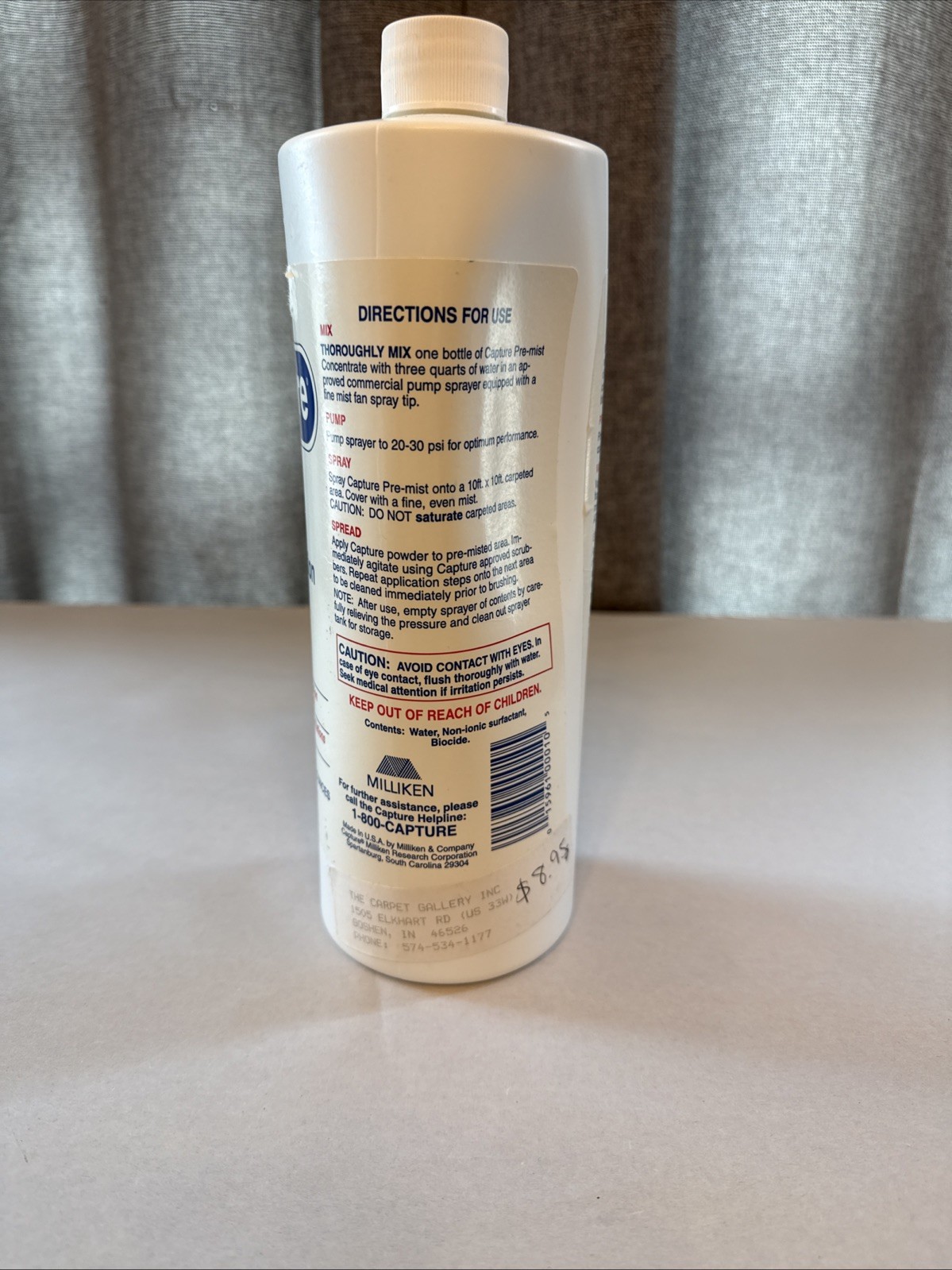NEW Capture Pre-Mist Concentrate Carpet Cleaner Spray 1 quart 32 oz Pre-treat