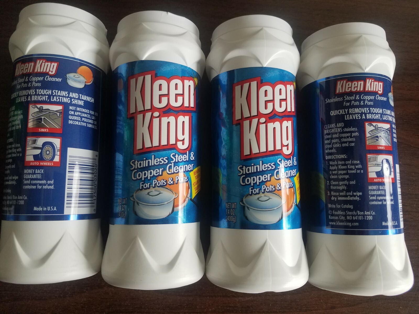 4 Kleen King Stainless Steel & Copper Cleaner for Pots & Pans Removes Tough Stai