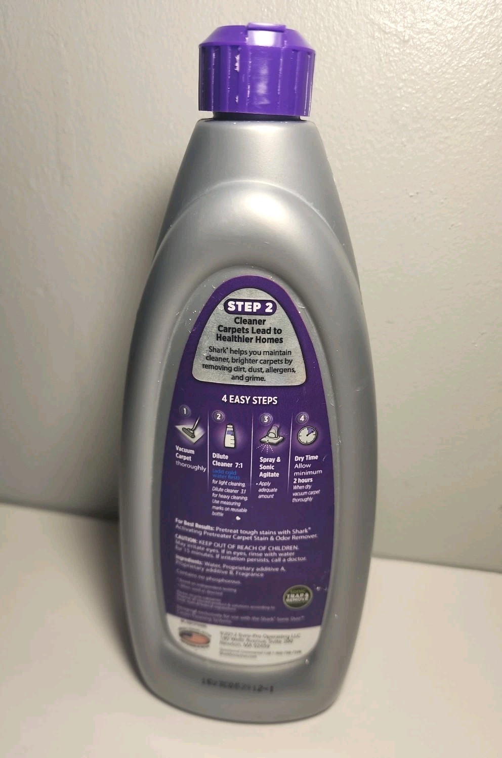 SHARK Carpet Shampoo Low Moisture No Rinse English Lavender 28 fl oz New Sealed