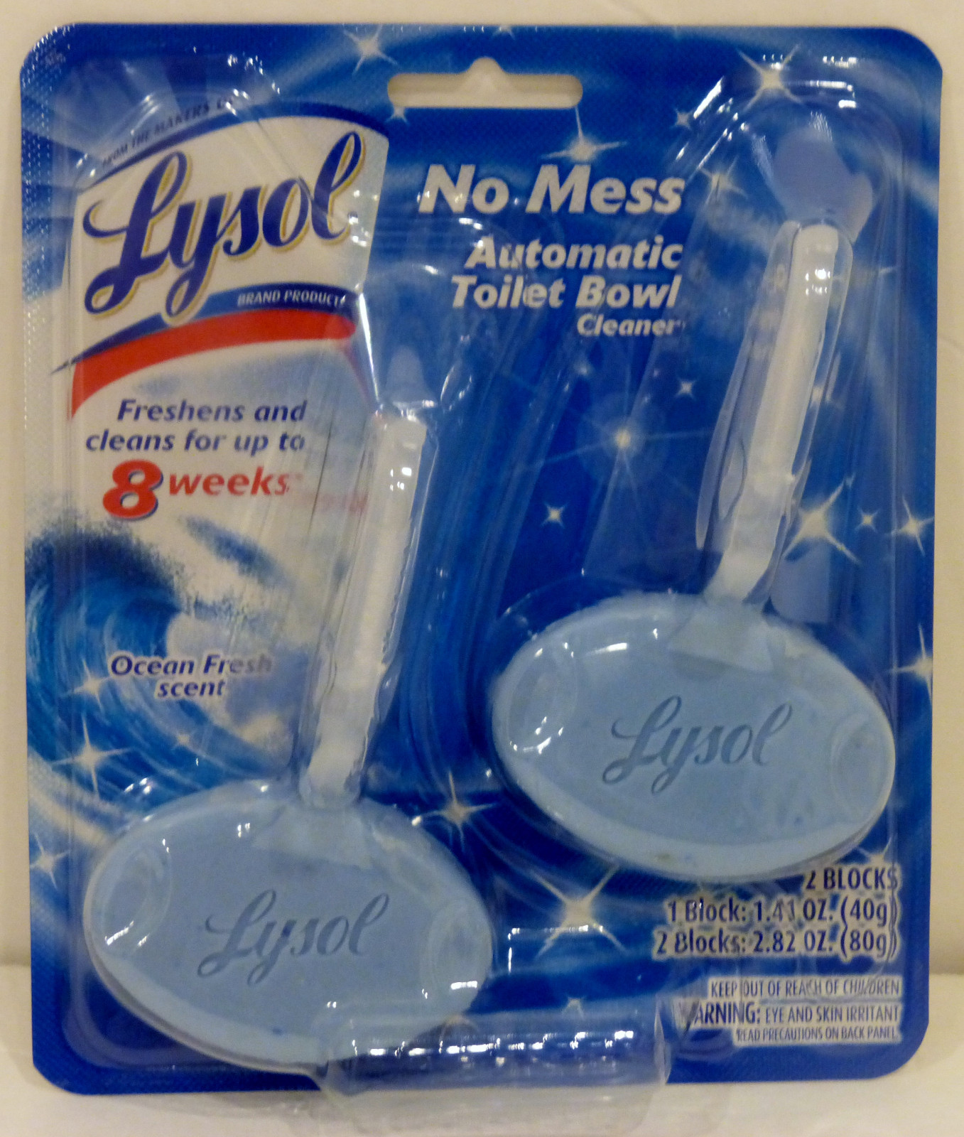 1 Pack Of Lysol No Mess Automatic Toilet Bowl Cleaner Ocean Fresh Scent 2 Blocks