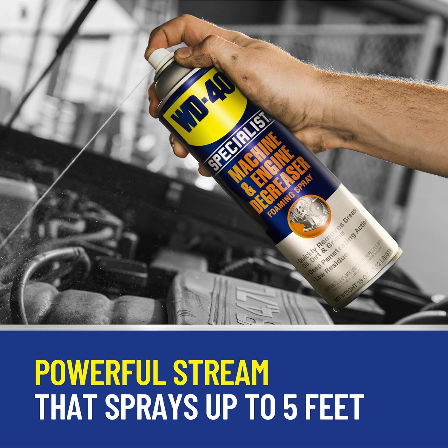 18 OZ Industrial Strength Degreaser Spray with Precision Nozzle for Deep Cleans