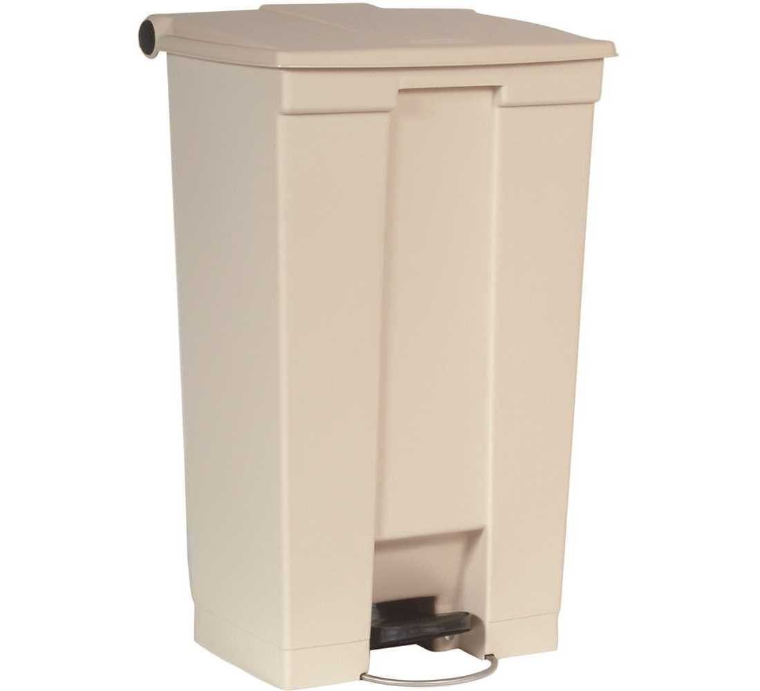 Legacy Step-On Plastic Trash/Garbage Can/Bin, 23 Gal, Beige
