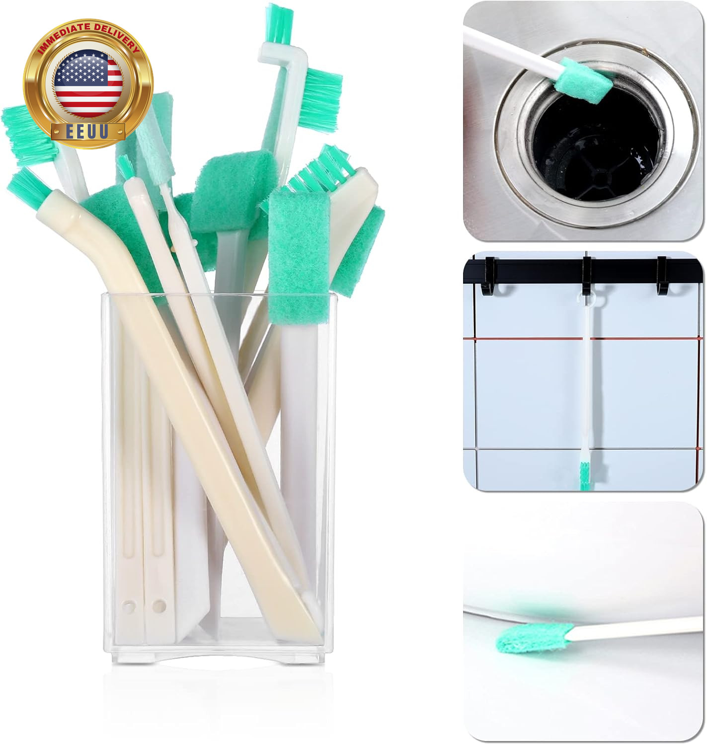 16 Pcs Small Household Cleaning Brushes, Deep Detail Crevice Cleaner Brush Crevi