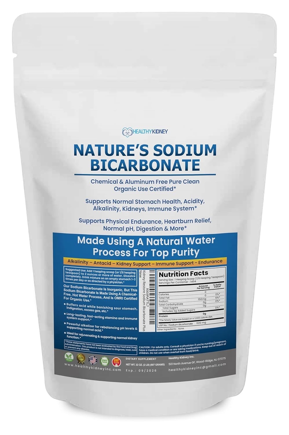 Pure Nature’s Sodium Bicarbonate for Health & Wellness