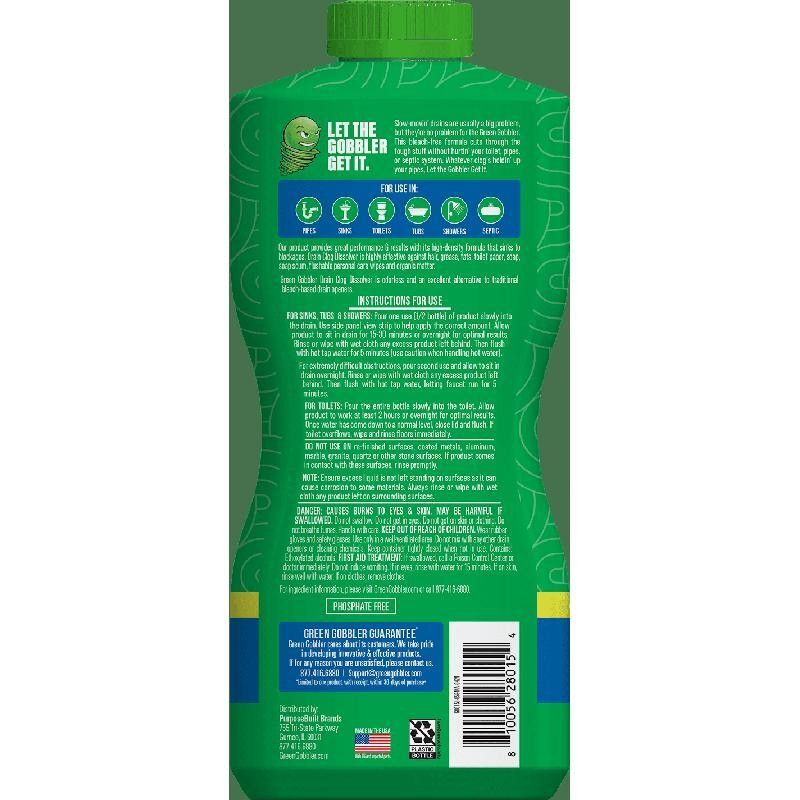 Drain Clog Remover 15.5oz 2 Pack Dissolves Hair Soap Grease Flushables New