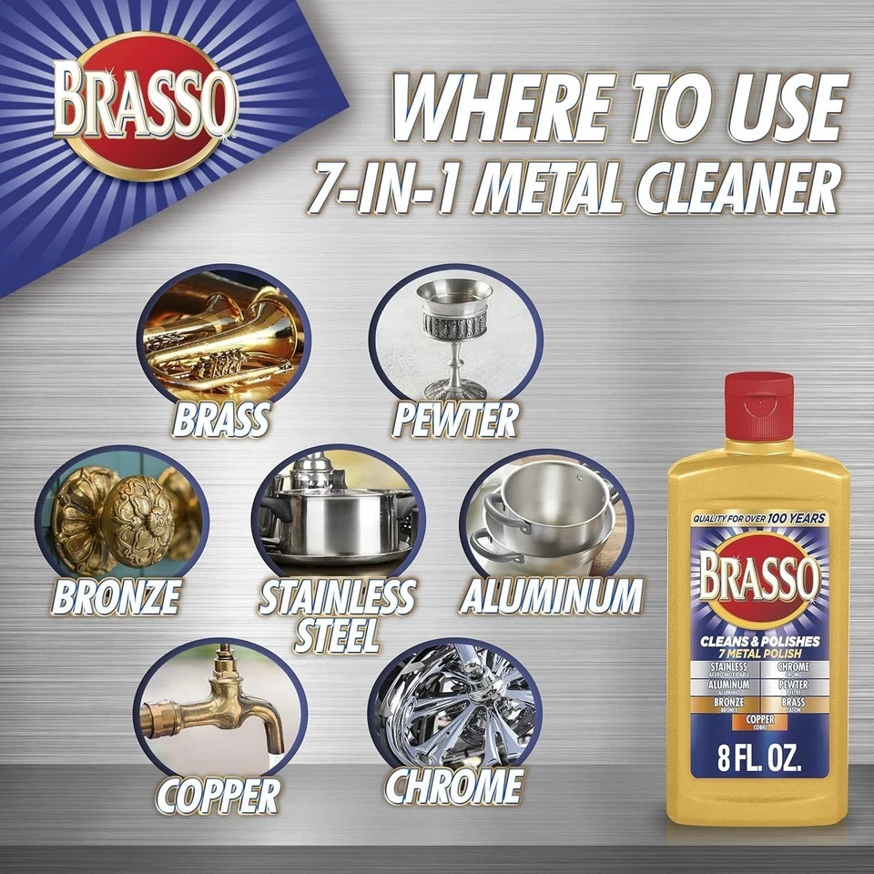 Polisher For Brass Copper Stainless Steel Chrome Aluminum Pewter Bronze Cleaner