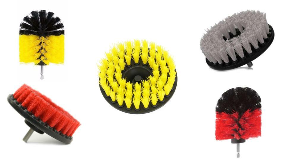 Tile Grout Power Scrubber Electric Drills Brush Rotary Round Tub Cleaner
