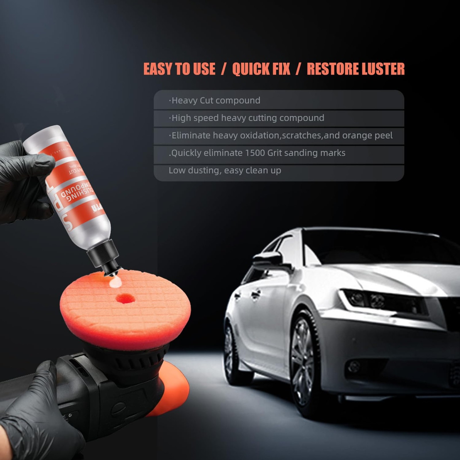 Mix Polishing Compound, SPTA 4.06oz (120ml) Polishing Compound Car Scratch & Swi
