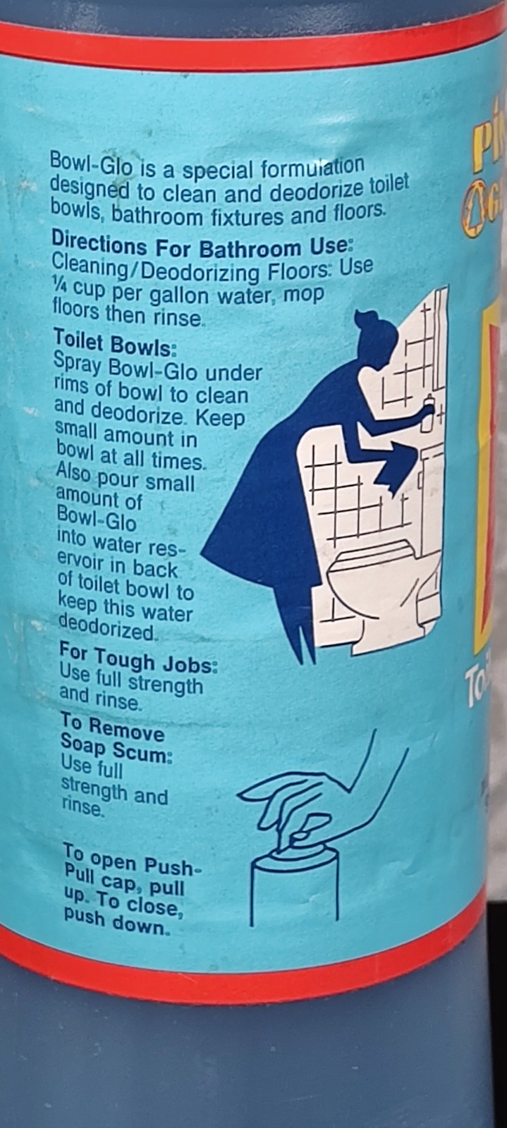 Vintage Pine Glo Bowl Glo Toilet Bowl Bathroom Cleaner Movie Prop Cleaning