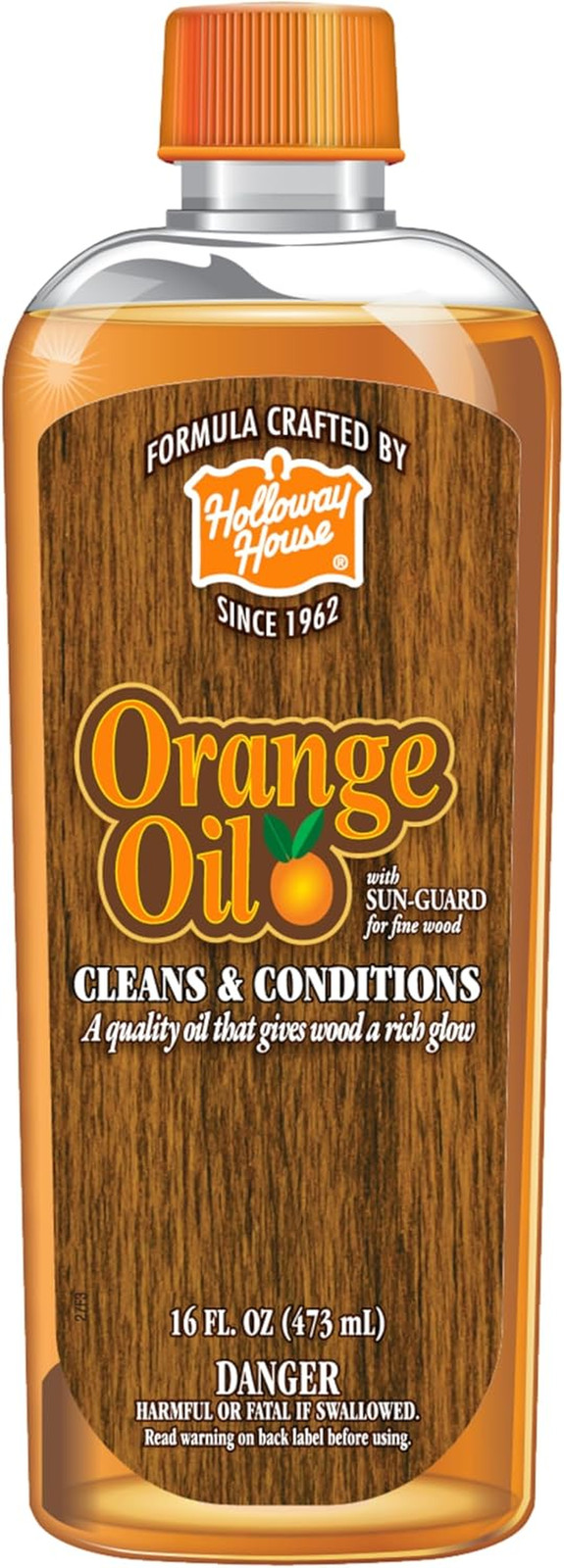 Holloway House Orange Oil Cleaner 16 Oz Wood Tile Stainless Steel Cleaner