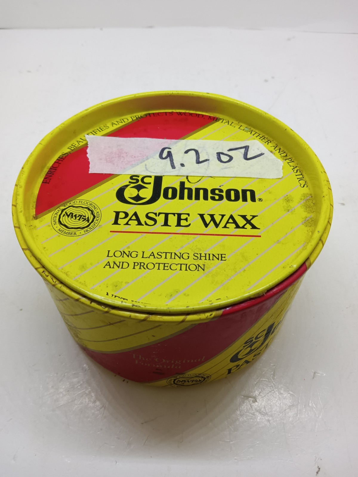 SC Johnson Paste Wax 16oz Can Shine & Protect Pre-Owned Discontinued Empty Can